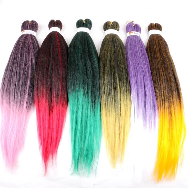 Ombre Synthetic Braiding Hair Ez Braids 26inch Pre Stretched Yaki