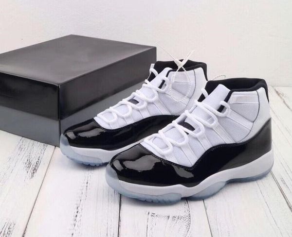 

highest version 45 concord 11s man designer basketball shoes authentic quality xi white black concord fashion sport trainers size us7-14
