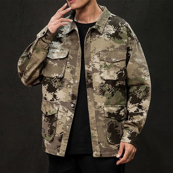 

men's jacket sportswear men's winter soft shell camouflage waterproof windproof outdoor streetwear coat large plus size jacket, Black;brown