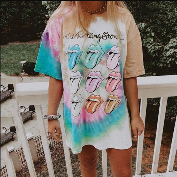 

short tie t shirt female summer o-neck fashion sleeve dye tshirts casual t-shirts tshirt streetwear ladies women rqbxp, Black