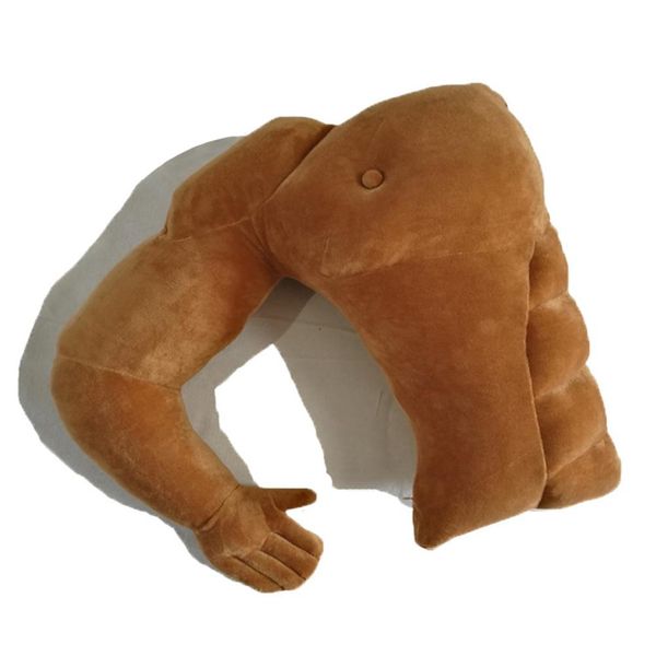 

tpfocus memory foam bedding pillow cool arm muscles shape plush throw pillow for valentine's day sofa decor 48*59*19cm 1pcs