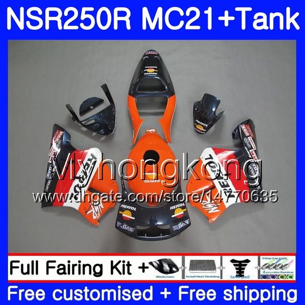 Einspritzung für HONDA NSR 250R 250 R MC21 PGM3 NSR250R 90 91 92 93 264HM.22 NSR250 R RR NSR250RR Repsol blau oben 1990 1991 1992 1993 Verkleidungen