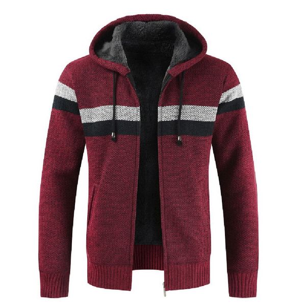 

monerffi 2019 new men's winter coat casual hoodies male hooded jackets clothing men autumn long sleeve sweatshirt outwear, White;black