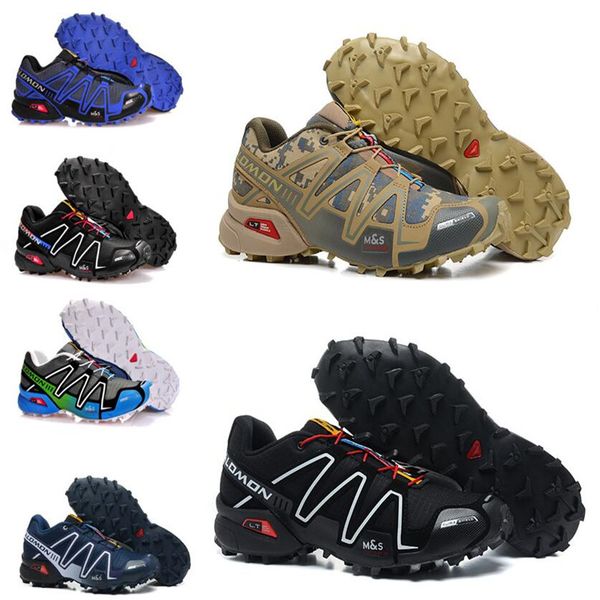 

Solomon 4 Mens New Special Field Ultra Hiking Shoe Speedcross 4 Trail Running Sneaker Shoe Black Yellow Mens size 7-12