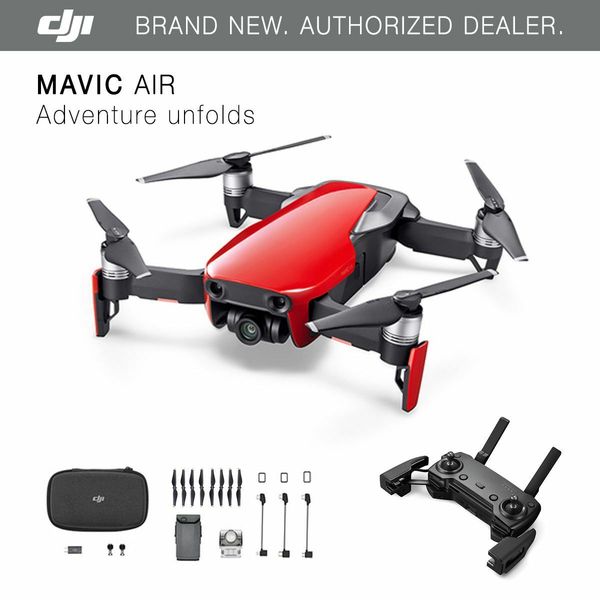 

Wi fi connection app controller remote control dji mavic air flame red drone 4k camera 32mp phere panorama