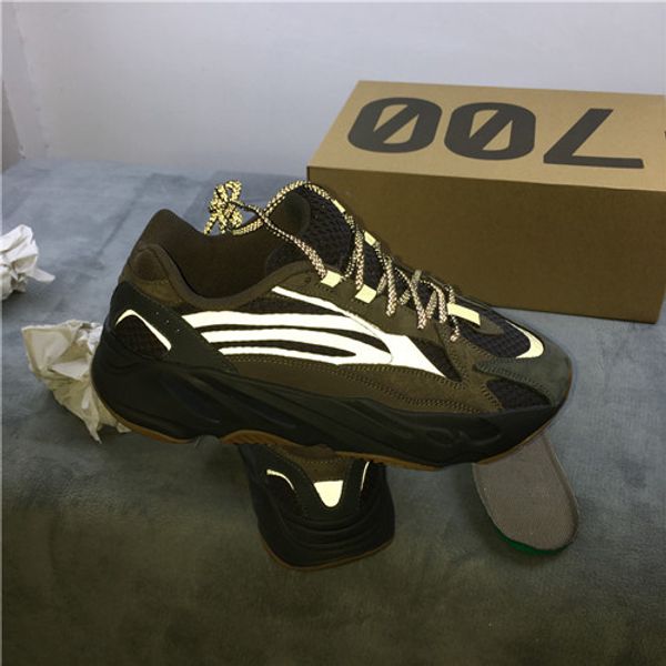 

700 Geode Runner 700 EG6860 Kanye West real basf bottom running shoes 3M Reflector trainer Sneakers with box free shipping wholesale