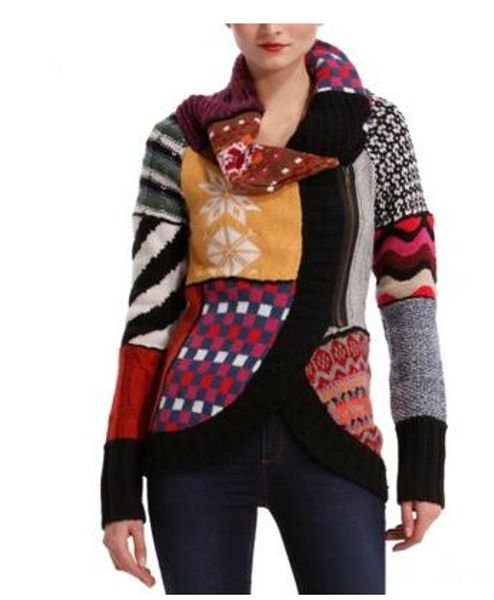 

new printed sweater color knitted sweater for ladies in autumn and winter, White