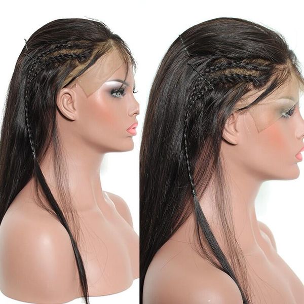 Straight Lace Front Human Hair Wigs For Black Women Pre Plucked