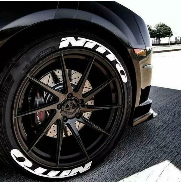 

nitto tyre tire lettering stickers fits 14" to 22" tires (10 decal kit) new desing