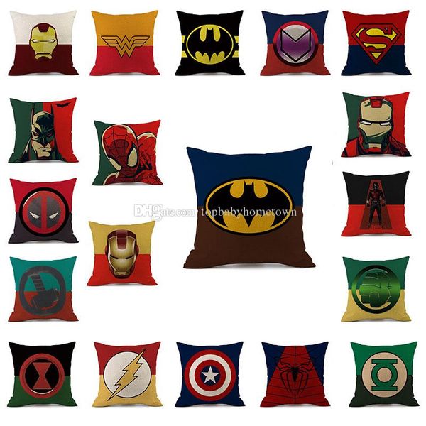 Superhero Avengers Cushion Case Cartoon Pillow Case Hulk Deadpool
