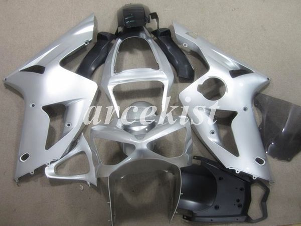 

4 gifts new abs motorcycle fairings kits fit for kawasaki ninja zx-6r zx6r 2003 2004 03 04 636 bodywork set custom silver
