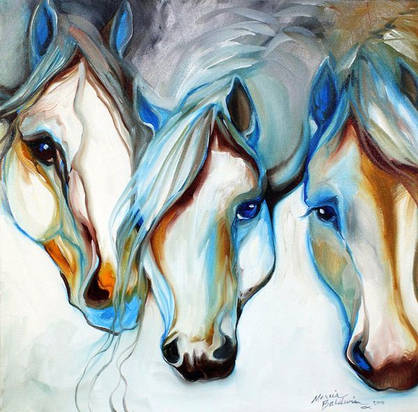 

decor art 3-wild-horses-in-abstract-marcia-baldwin home decor handpainted &hd print oil painting on canvas wall art canvas pictures 191105