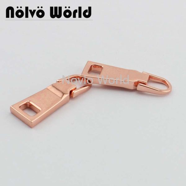 

wholesale 500pcs, 40*14mm rose gold high fashion metal zipper slider head puller pull tab zipper repair kits diy accessories, Black