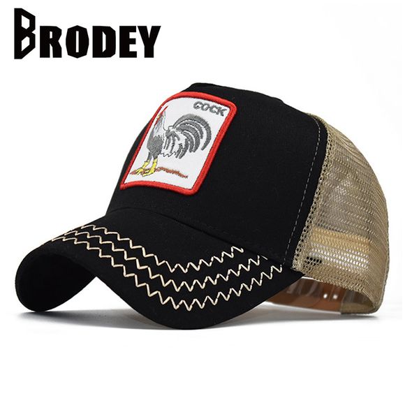 

animal embroidery ponytail baseball cap 2019 summer mesh dad hats high guality cap men trucker hip hop caps gorra hombre, Blue;gray
