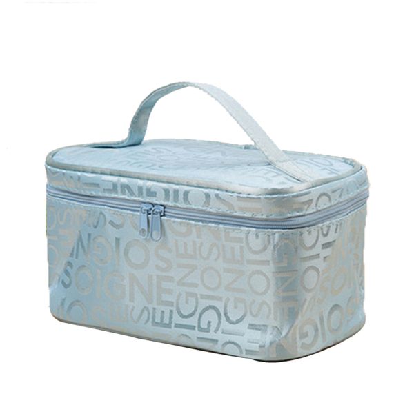 

fashion letter makeup bag cosmetic bag women square travel handbag toiletry organizer solid high capacity bags girls