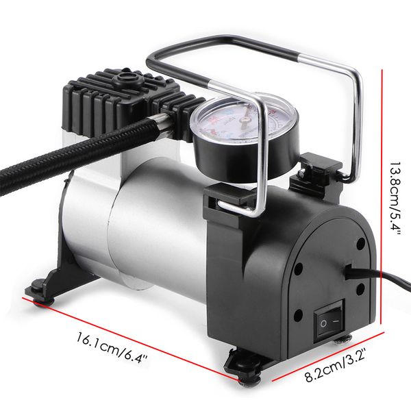 

onever 12v 150psi displacement auto tire inflator portable air compressor pump with cigarette universal for cars bicycles balls