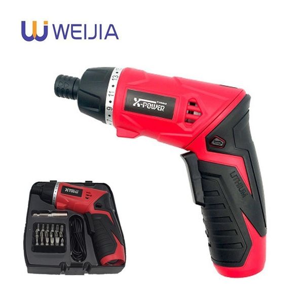 

3.6v lithium battery electric screwdriver rechargeable adjustable multi-function cordless drill power tools led with 19pcs bits