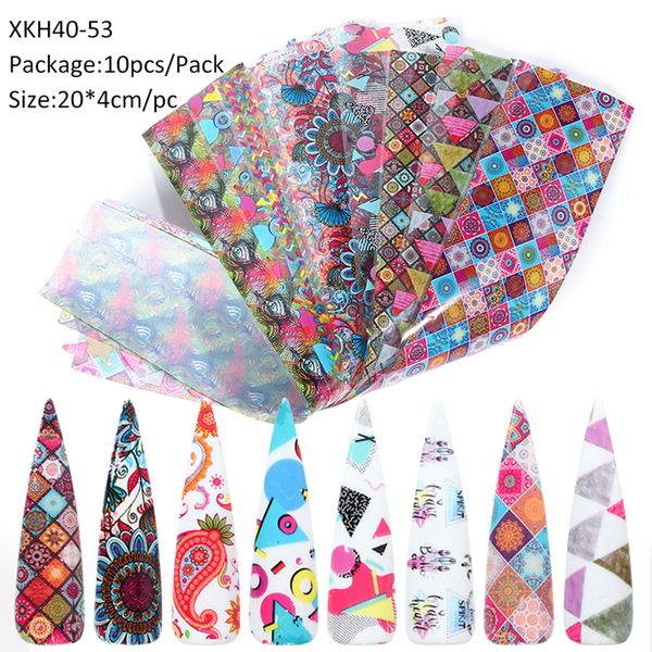 

new holographic flower nail art water transfer slider nail foil stickers decals 3d uv gel floral print adhesive foils, Black