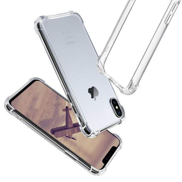 

for iphone x xs max xr 7 8 clear tpu case shock absorption soft transparent back cover for samsung s9 s10 lite plus 100pcs dhl