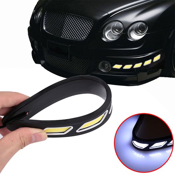 

vehemo cob strip motorcycle daytime running light truck car driving light super bright driving car warning lights fog