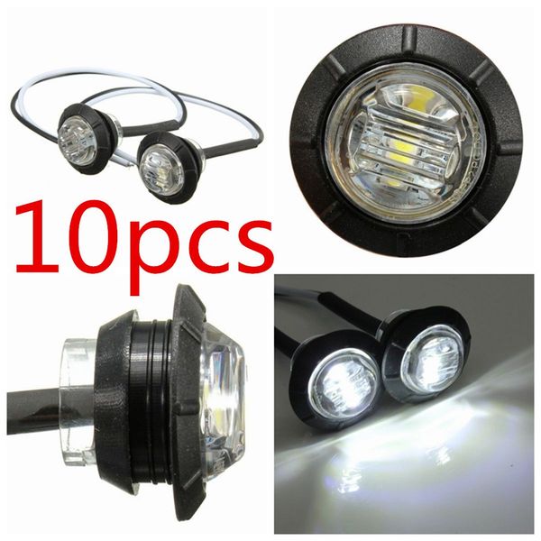 

10x 10-30v led clearance side marker light indicator lamp truck trailer caravan