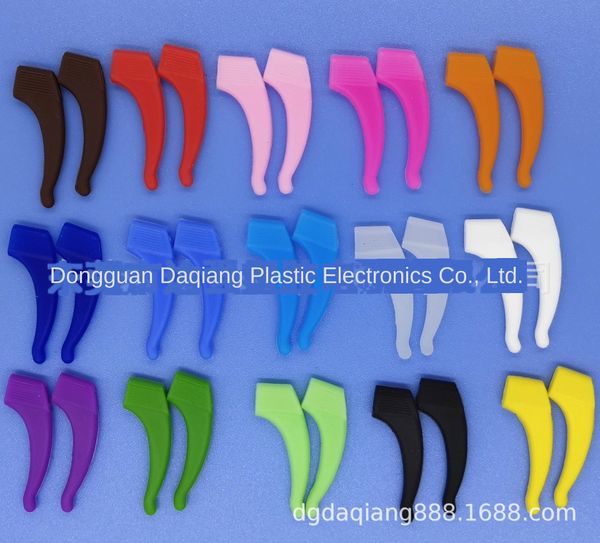 

medium size silicone glasses anti-slip ear sports fixed glasses foot cover silicone eye anti-slip cover, Silver