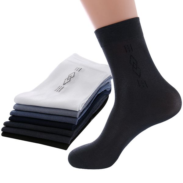

5pairs men socks business casual male short socks summer autumn silk thin transparent durable breathable sock meias, Black