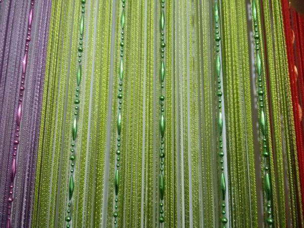 

plasitc chain beads curtain window door passage divider party decor green