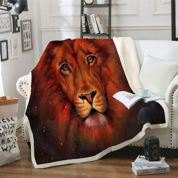 

beddingoutlet orange lion printed velvet plush throw blanket bedspread for kids girls sofa sherpa blanket couch quilt diy design