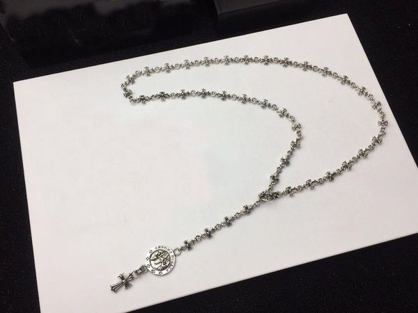 

fashion brand cross designer necklace chains for lady design mens and womens party wedding lovers gift luxury hip hop jewelry, Silver