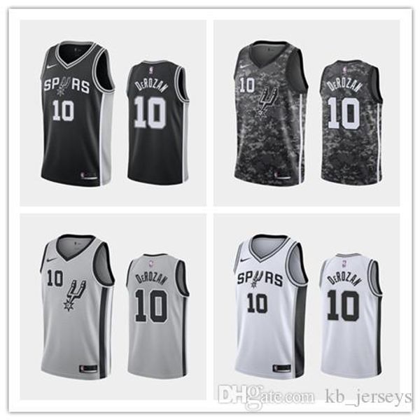 

san antonio spurs men's demar derozan city edition icon nba basketball jersey, Black