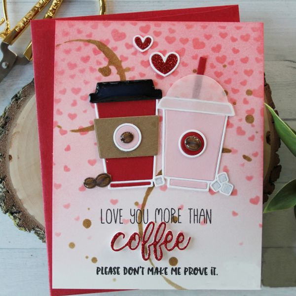 

4 pcs / set coffee lover background for diy making decorative scrapbook paper card paper craft plastic template