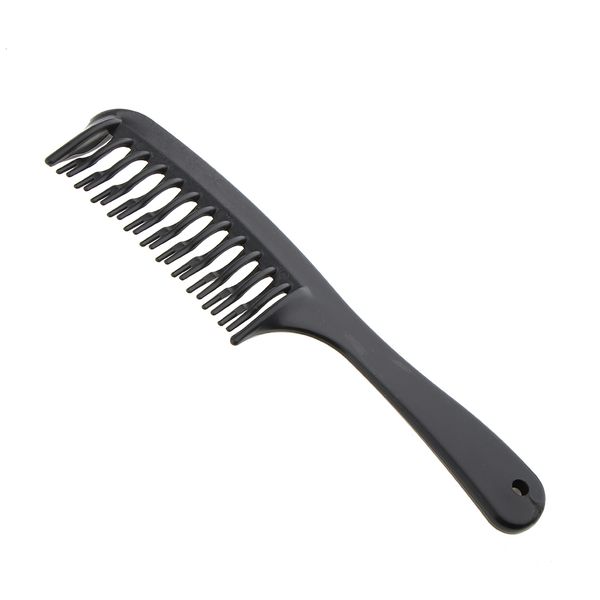 

double teeth anti-static hair detangling comb barber cut hair styling brush, Silver