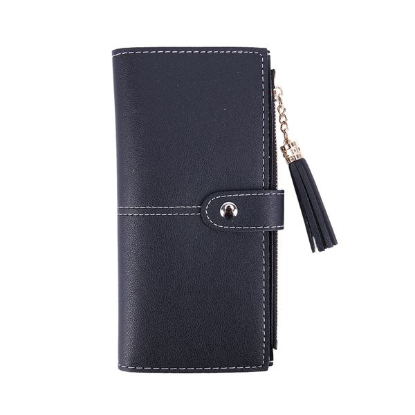 

new fashion women simple long wallet tassel coin purse card holders, Red;black