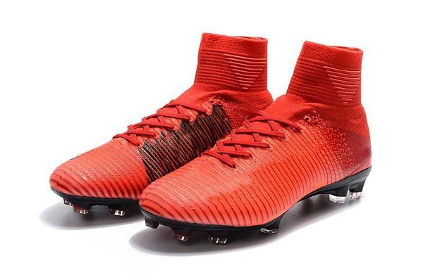 

2019 mens/woman/kids football boots superfly v tf/ic/fg red soccer shoes