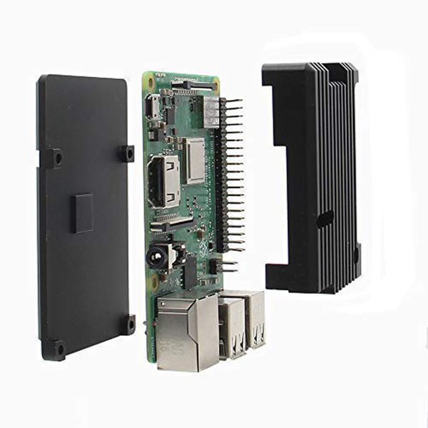 

universal aluminium alloy metal out incrustation radiator protection case for raspberry pi dual cooling enclosure