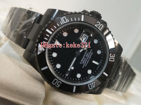 

fashion wristwatches sub 116610ln 116610 40mm black pvd coating stainless steel asia 2813 movement automatic mens watch watches, Slivery;brown