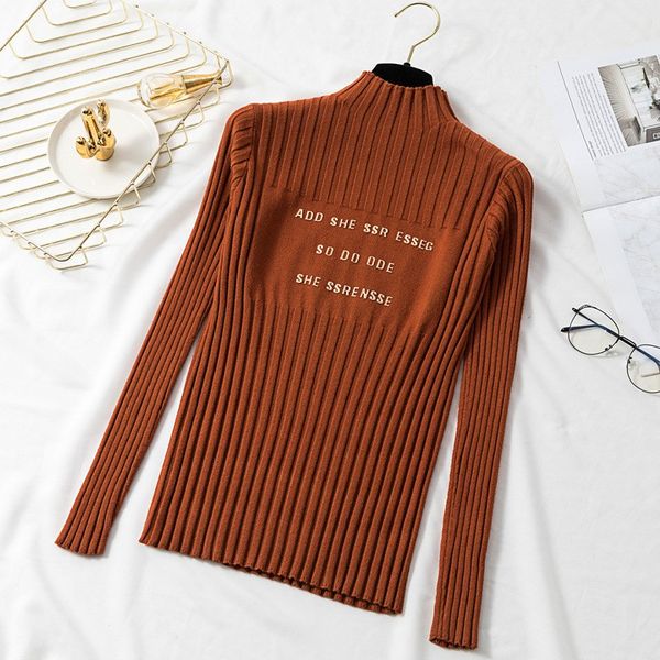 

knit sweater winter 2019 korean slim women harajuku sweater knitwear long sleeve pullover turtleneck basic knitted pull, White;black