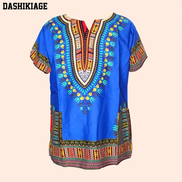 

cotton dashiki mens women african t-shirt traditional tribal ethnic succunct hippie top, Red