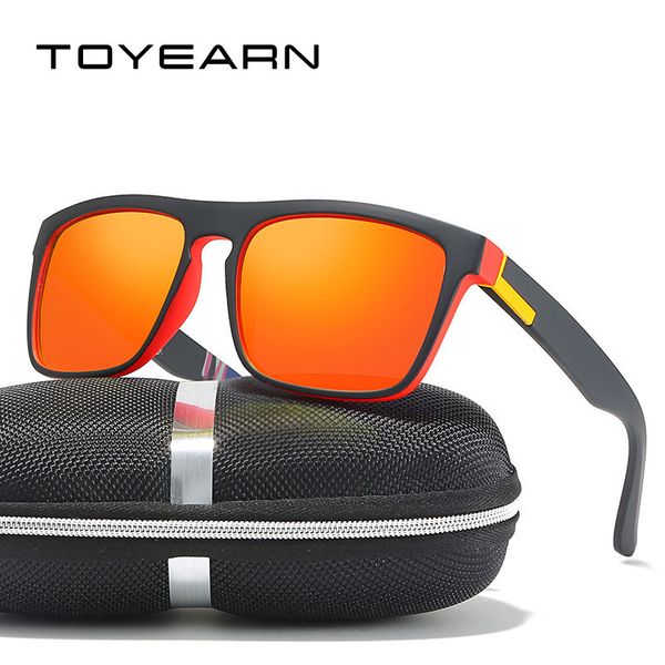 

2019 new vintage brand designer men's square polarized sunglasses men women sports driving coating mirror sun glasses for male, White;black