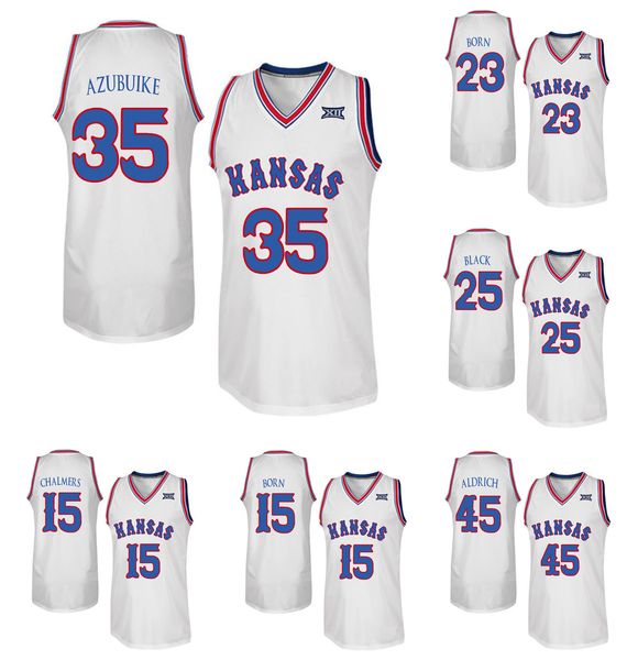 

devon dotson stitched men's kansas jayhawks marcus garrett udoka azubuike ochai agbaji college basketball jersey blue white, Black