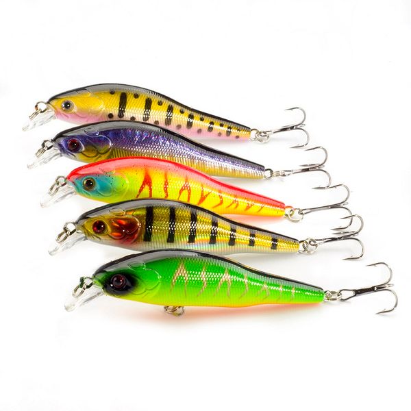 

1pcs 9cm 9.5g jerkbait wobblers fishing tackle 3d eyes minnow fishing lure crankbait 6# hook fly fishing m101