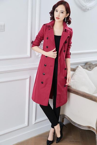 

classic spring women fashion england x-long style trench coat/brand name thin casual long trench/jacket b8684f310 4 colors, Tan;black