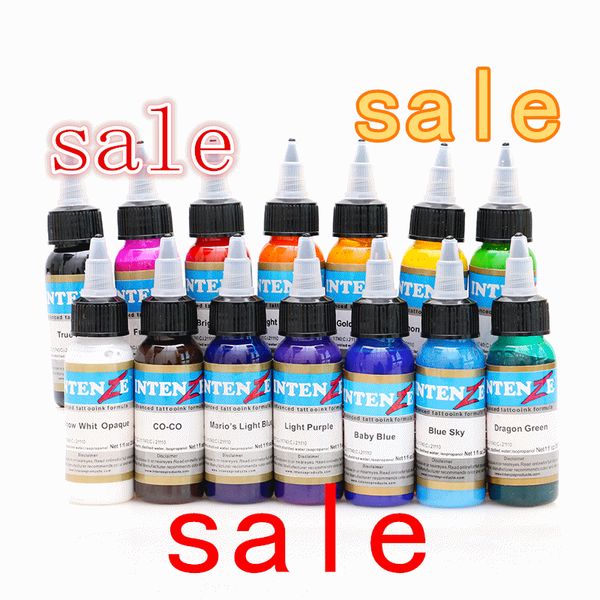 

wholesale 14pcs / set color tattoo ink set mix serving (1oz 30ml color permanent make-up pigment kit ing