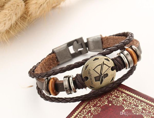 

charms bracelets for men women punk bangles gold lion head wristband adjustable cuff leather bracelet, Golden;silver