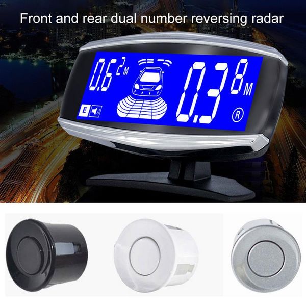 

lcd dual display 4/6/8 sensors car automobile reversing radar parking car detector parking assistance radar reverse