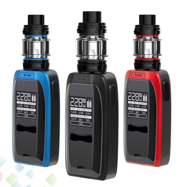 

Authentic ATVS Blade 228W Starter Kit Fit 18650 Battery Vape VW Mod and SR-11 Atomizer Tank 3 Colors E Cigarette DHL Free