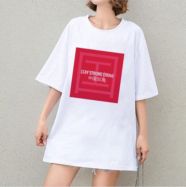 

лето diy дизайнер футболки для женщин футболочку с буквами мода марка футболки коротким рукавом длинные топ размер -xxl оптовых продаж, White