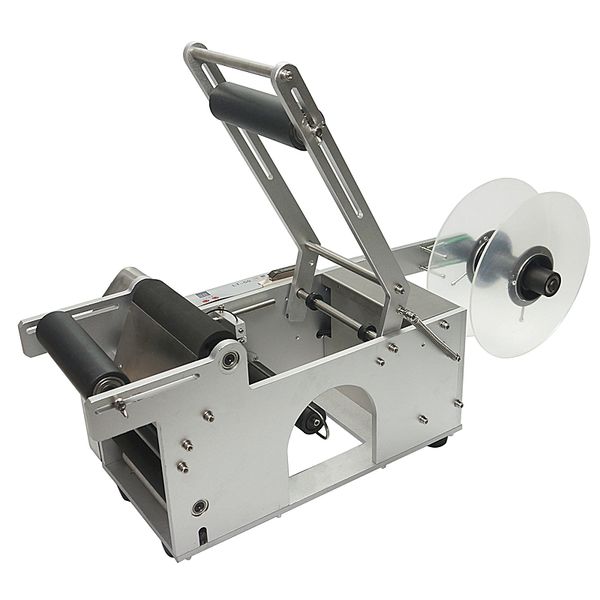 

220v 110v lt 50 emi automatic round pla tic bottle label machine labeling device ticker equipment