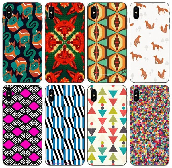 

tongtrade] fox cross geometric pattern case for iphone 11 pro x xs max 8s 8 7s 7 6s 6 samsung j2 huawei g8 g9 sony xperia xa1 soft tpu case